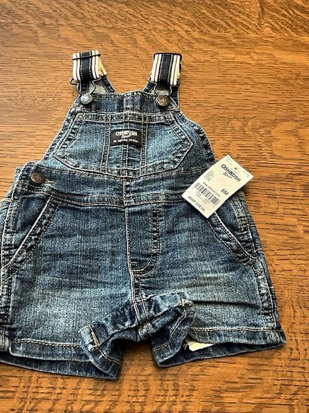 OshKosh B'gosh Baby Denim Overalls 6M NWT